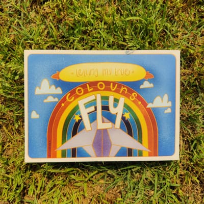Letting my true Colours Fly Postcard